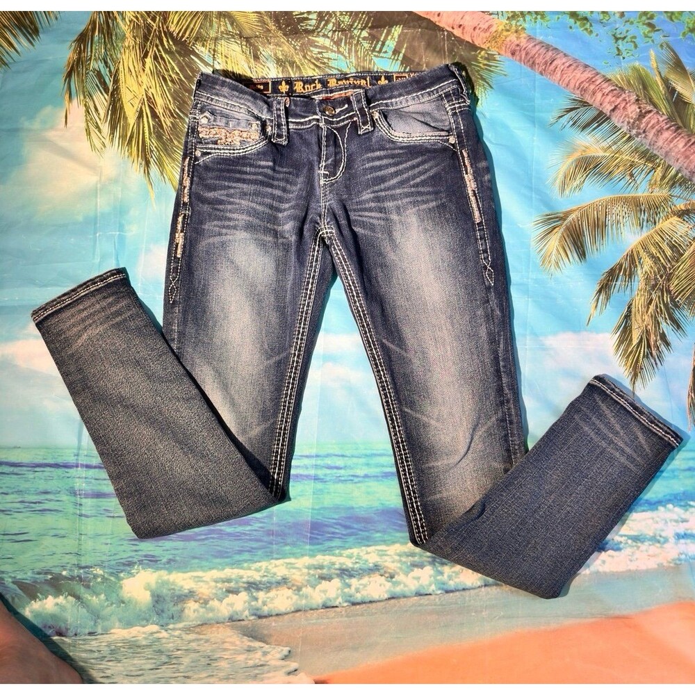 Rock Revival Embellished Jeans Size 28